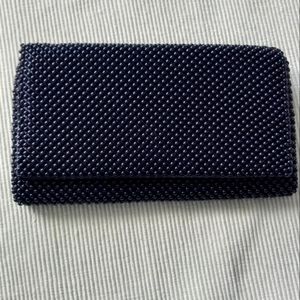 INC Black Beaded Clutch